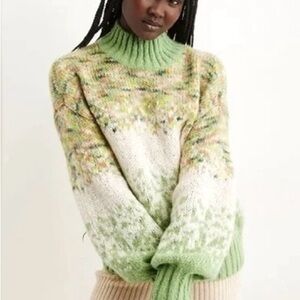 Aerie Multicolor Cowl Neck Sweater